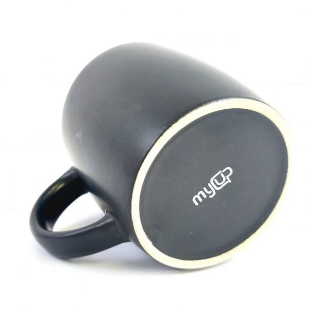 Кружка INTRO черная с голубым