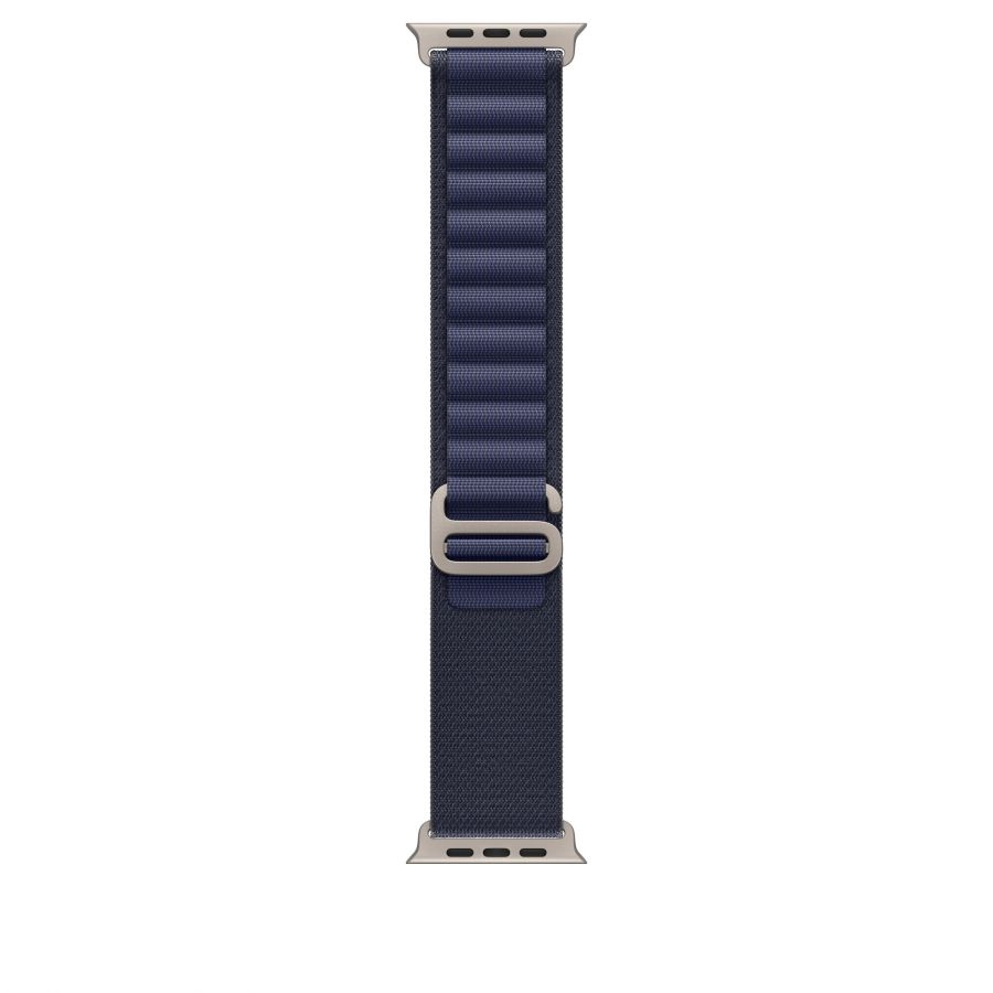 Ремешок Apple Watch Ulta 49mm Navy Trail Loop - Natural Titanium Finish - L оригинал