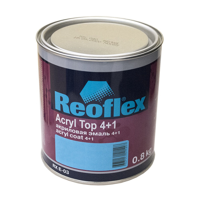 Reoflex Акриловая эмаль 4+1 баклажановая 107, объем 800гр.