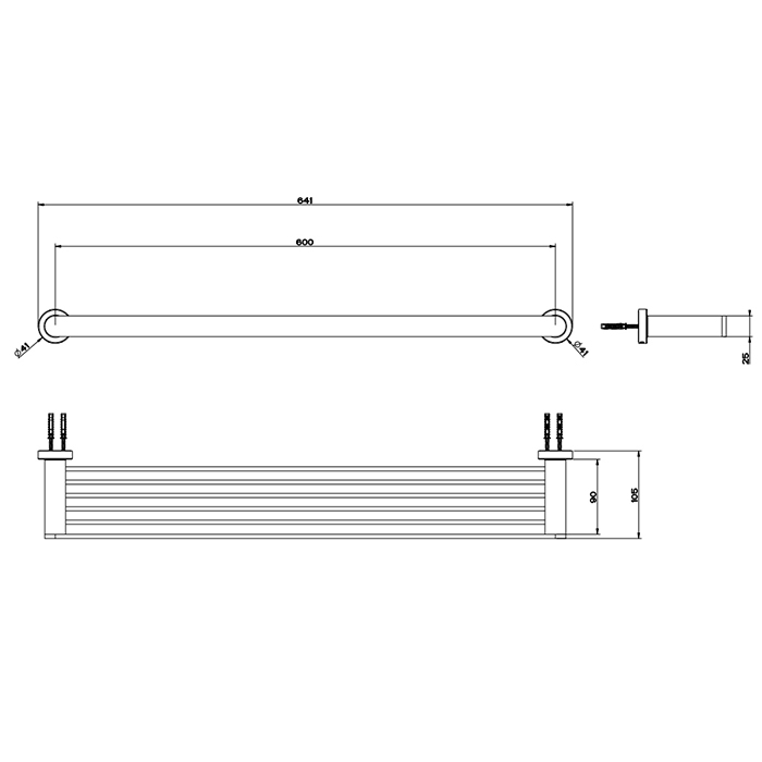 Настенная полка Gessi Emporio accessories 60 см 38949 схема 4