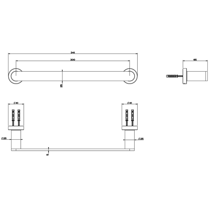 Полотенцедержатель Gessi Emporio accessories 30 см 38897 схема 4