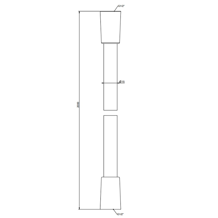 Шланг Сromalux Gessi Emporio shower с коническим соединением на 1/2 2 м 28746 ФОТО