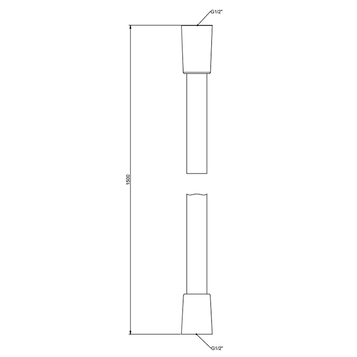 Шланг Сromalux Gessi Emporio shower с коническим соединением на 1/2 150 см 1637 ФОТО