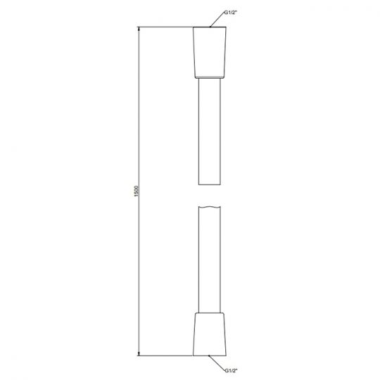 Шланг Сromalux Gessi Emporio shower с коническим соединением на 1/2 150 см 1637 схема 4