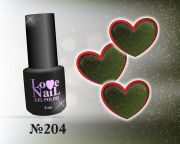 204 LoVe Nail гель лак класса премиум 5 мл.