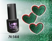 344 LoVe Nail гель лак класса премиум Diamond gloss 5 мл.