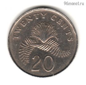 Сингапур 20 центов 1990