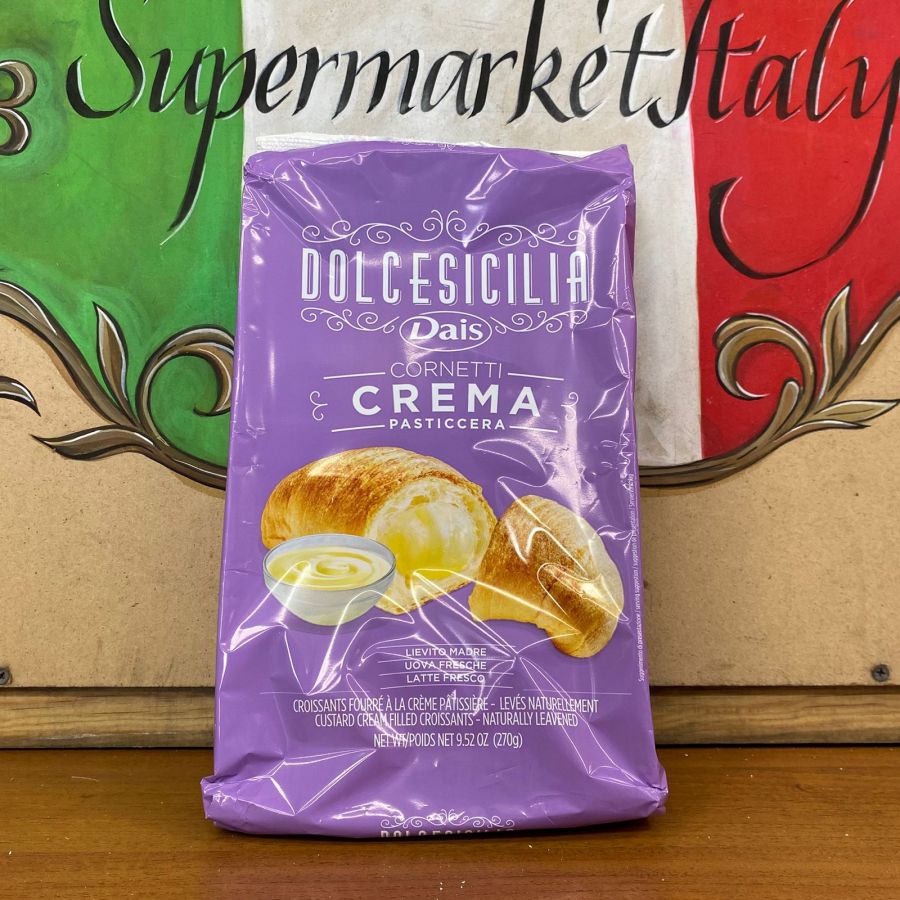 Круассаны с заварным кремом Dolce Sicilia (6 шт по 45 г) 270 г, Cornetti farciti con crema pasticcera, 270 g