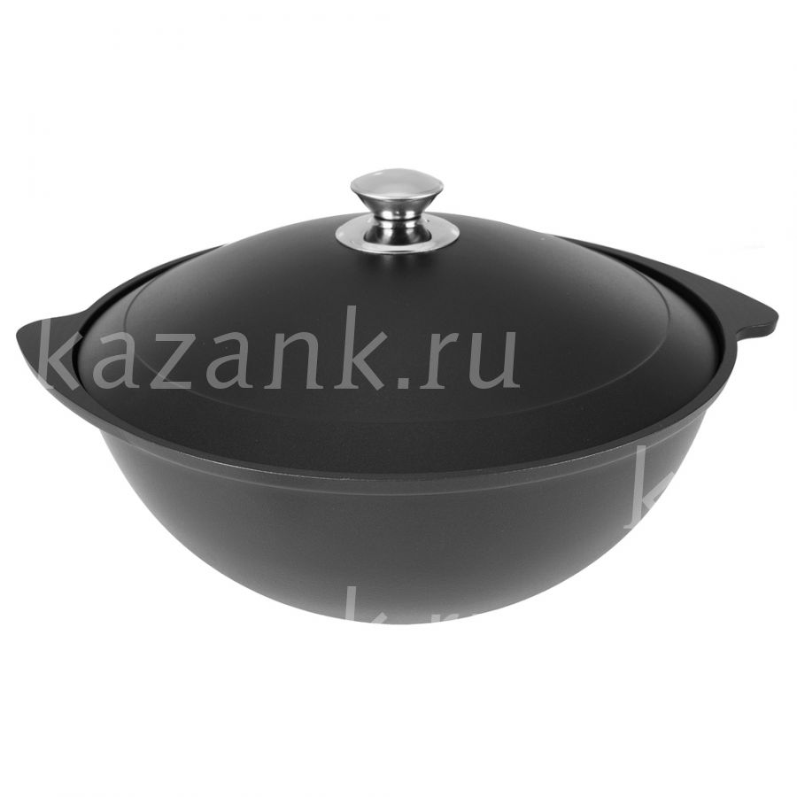 Казан 4.5л алюминиевый с крышкой, антипр.покрытие