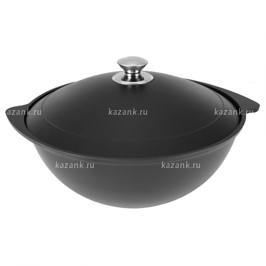 Казан 4.5л алюминиевый с крышкой, антипр.покрытие