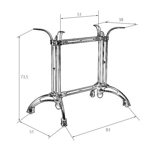 Подстолье обеденное  LOUISE WIDE