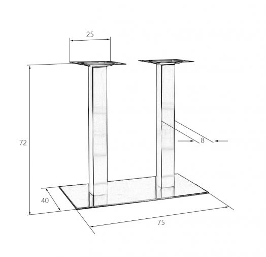 Подстолье обеденное  EVAN WIDE