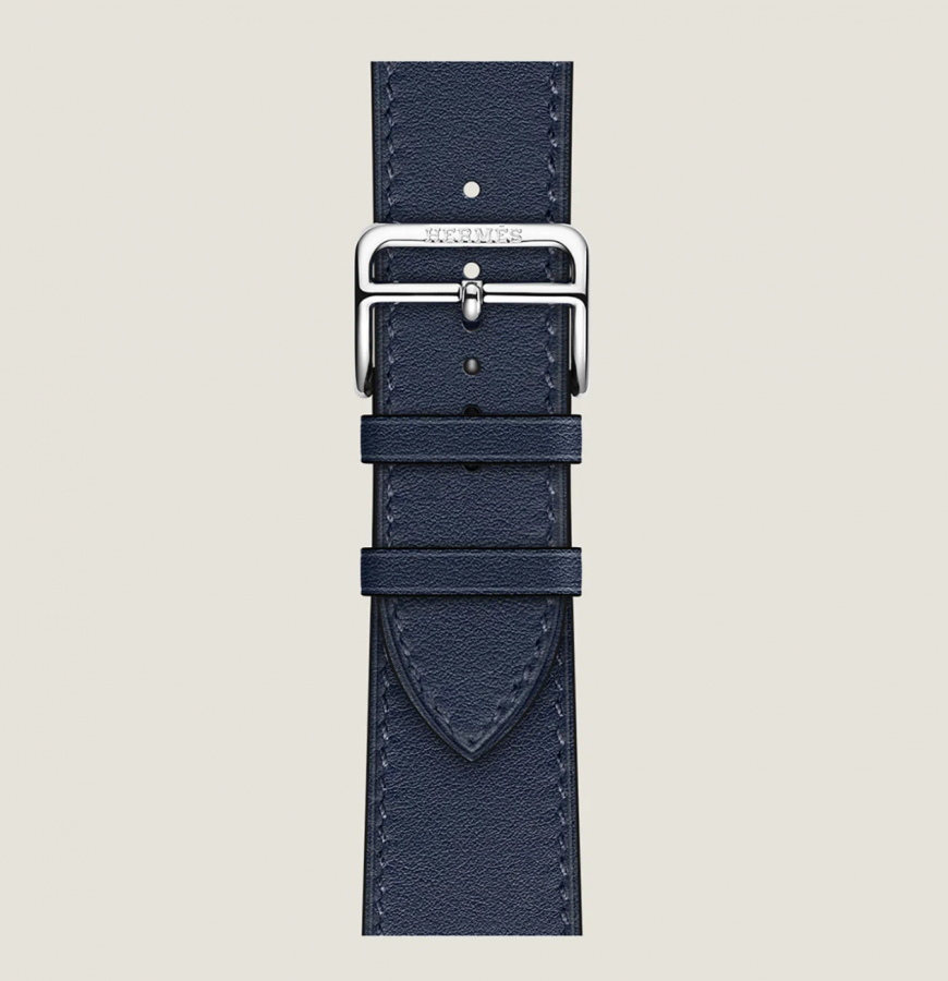 Ремешок Apple Watch Hermès Navy Swift Leather Single Tour (для корпуса 44/45/46)