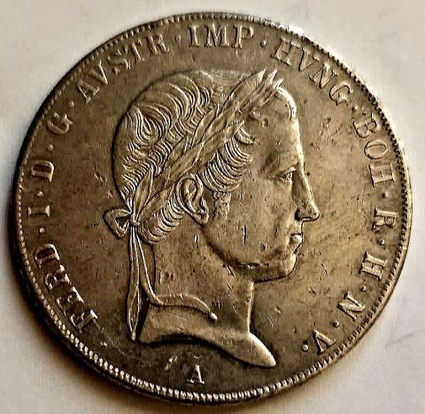 1 талер 1839 Австрия Редкий год UNC