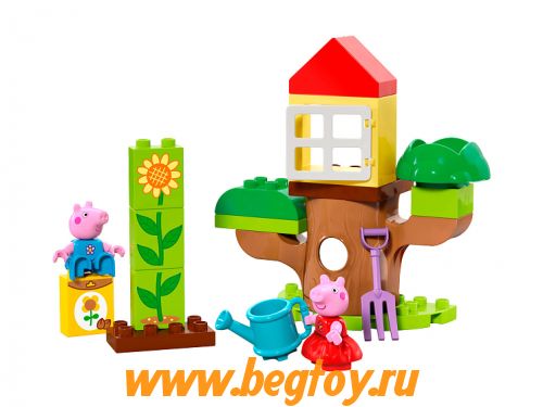 Конструктор LEGO DUPLO 10431 «Свинка Пеппа: сад и домик на дереве»