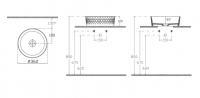 Накладная круглая раковина Isvea Davanti 36см без отверстия под смеситель 10NF67036SV схема 8