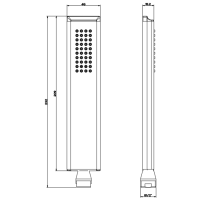 Ручная лейка Gessi Eleganza 46154 схема 4