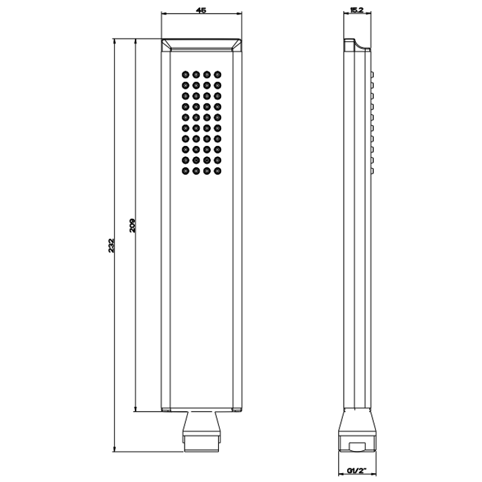 Ручная лейка Gessi Eleganza 46154 схема 4