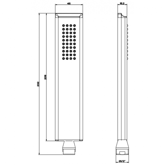 Ручная лейка Gessi Eleganza 46154 схема 4