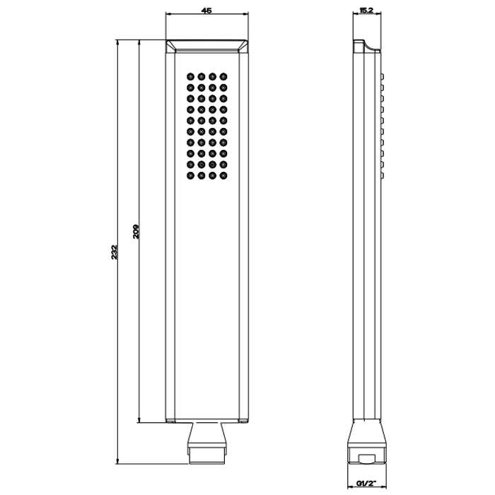 Ручная лейка Gessi Eleganza 46154 схема 6