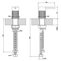 Смеситель для раковины Gessi Cesello 54405 схема 3