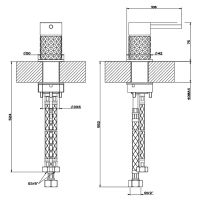 Смеситель для раковины Gessi Intreccio 54105 схема 3