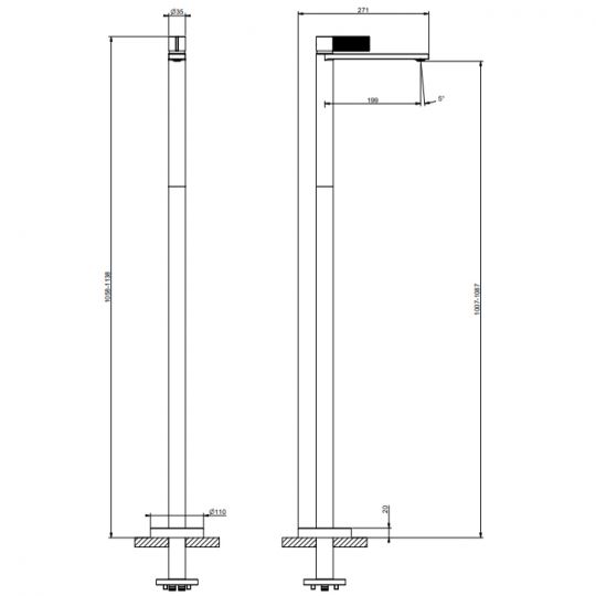 Смеситель для раковины Gessi Inverso 73595 схема 12