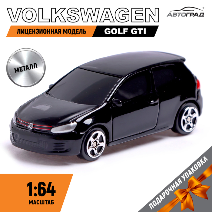 Машина металлическая VOLKSWAGEN GOLF GTI, 1:64, цвет чёрный