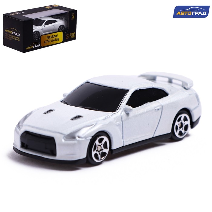 Машина металлическая NISSAN GT-R (R35), 1:64, цвет белый