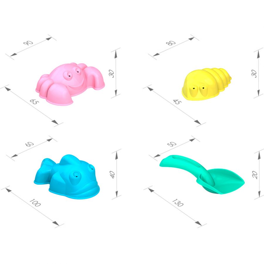 Набор №5 "Лето" ШКОДА (совок мал+3 форм.)