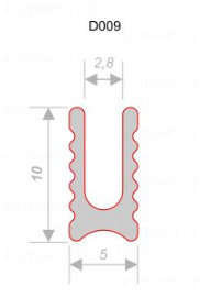 Разделительный профиль D009 для стен и потолка