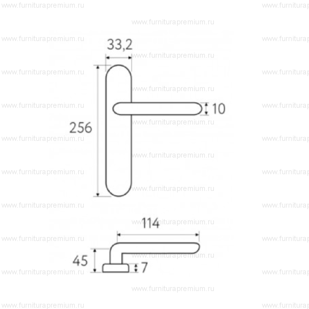 Ручка на планке Fratelli Cattini  Luccia Cyl PL01