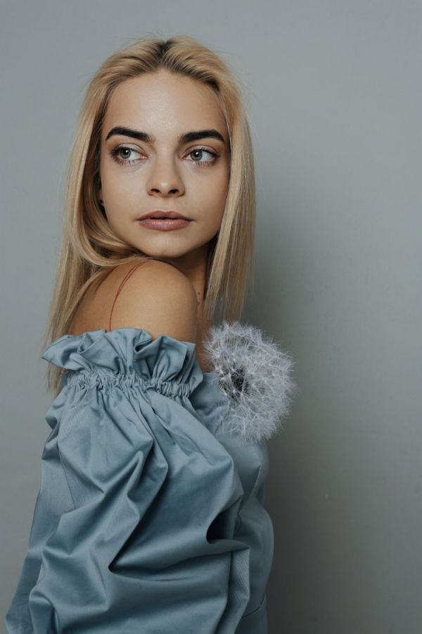 Платье Celesta из хлопка голубое