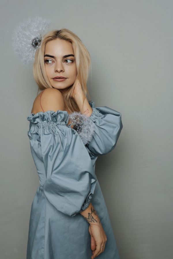 Платье Celesta из хлопка голубое