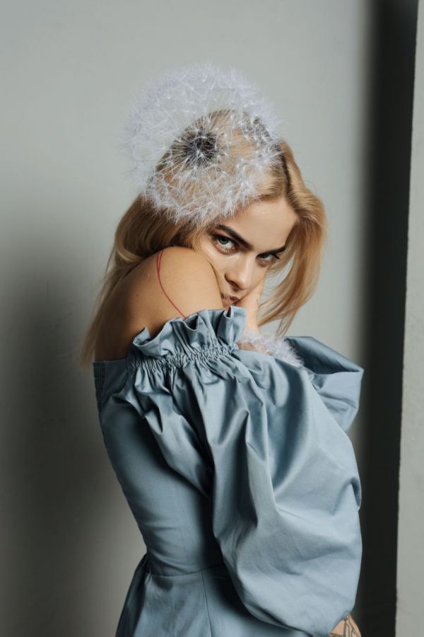 Платье Celesta из хлопка голубое