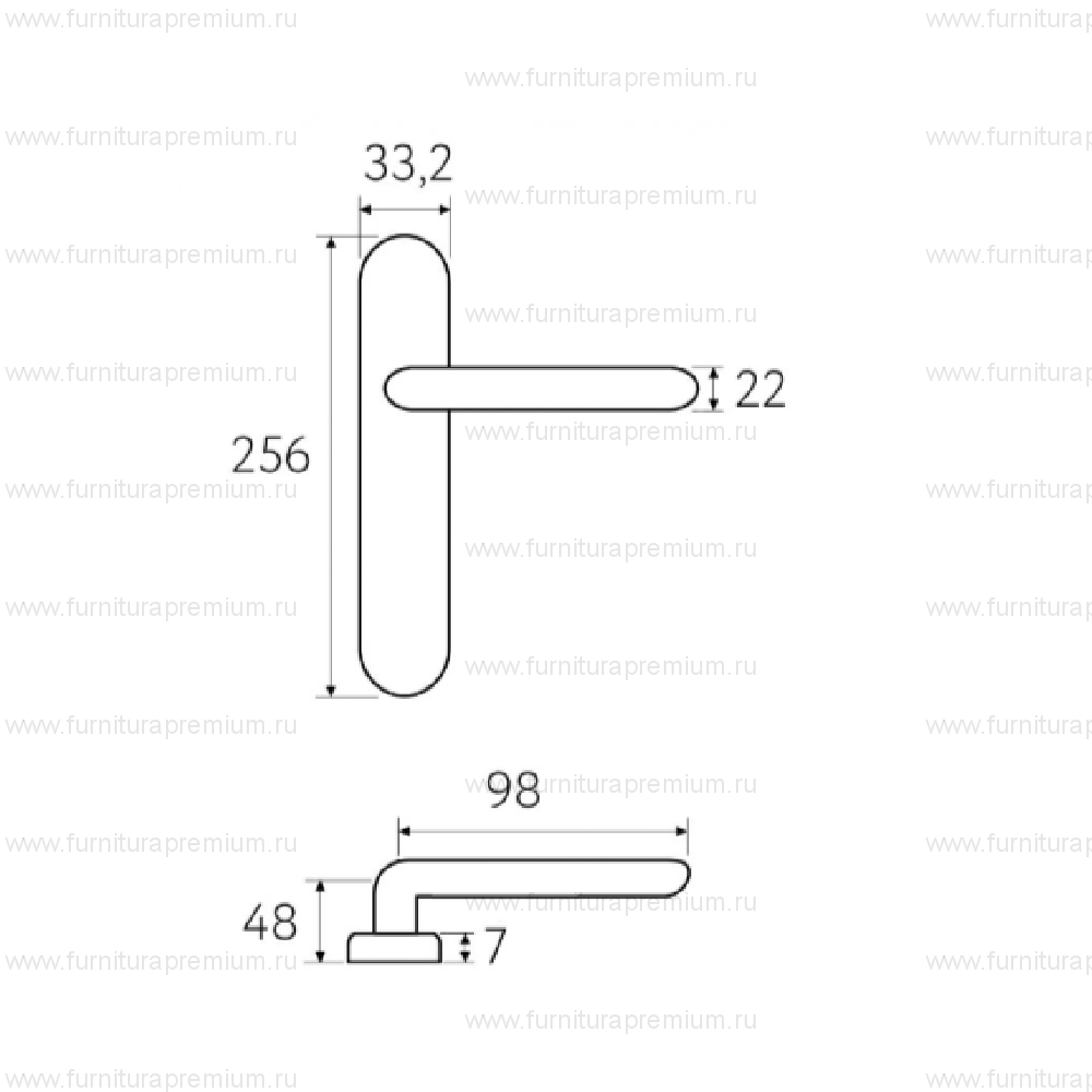 Ручка на планке Fratelli Cattini  Toscana WC-2 PL01