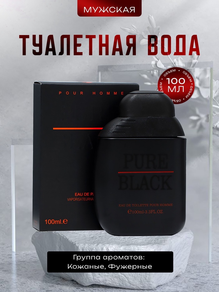 Туалетная вода мужская Pure Black, 100 мл