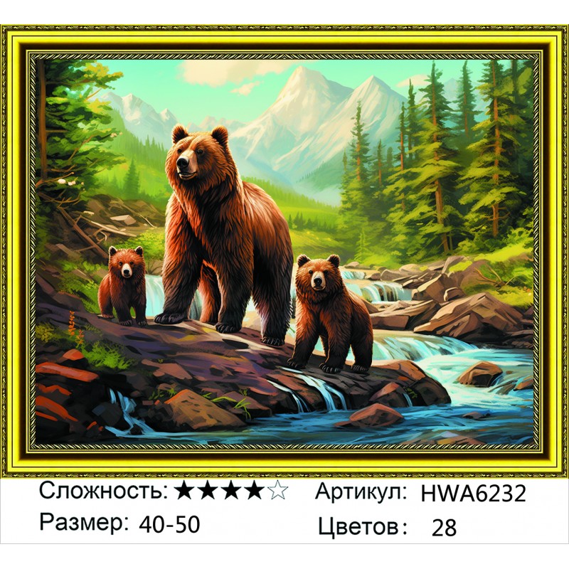 Алмазная мозаика на подрамнике HWA6232