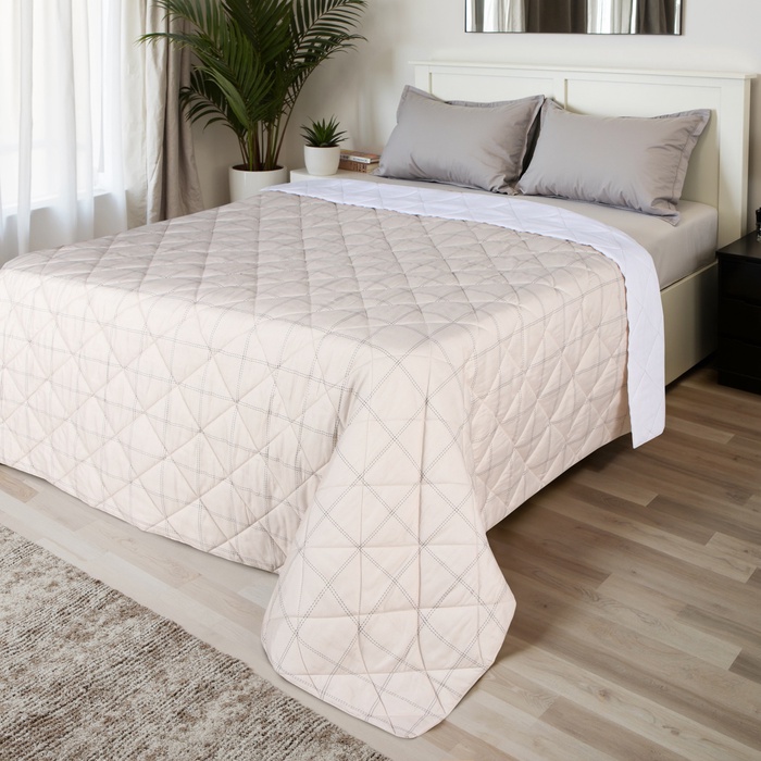 Покрывало LoveLife 2 сп Cage: beige 180*210±5см, микрофайбер, 100% п/э