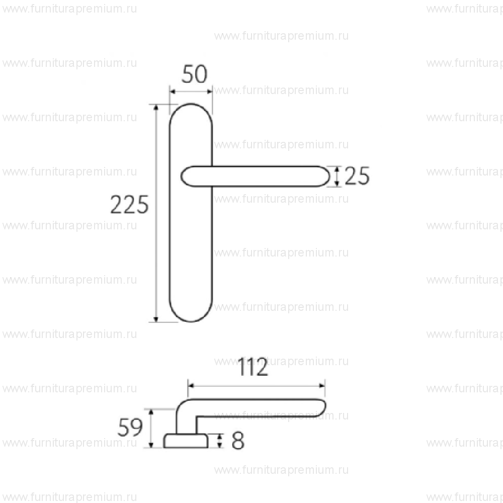 Ручка на планке Fratelli Cattini  Foggia Cyl PL248