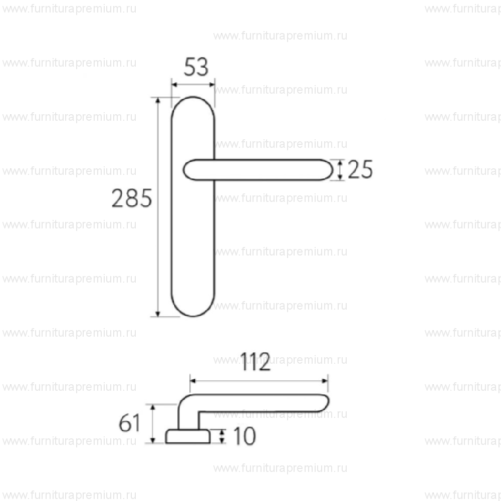 Ручка на планке Fratelli Cattini  Foggia PL288