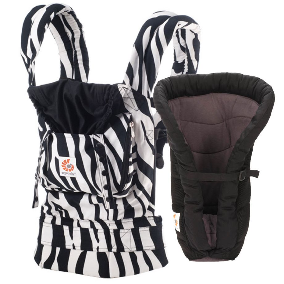 Комплект эргорюкзак+вставка Bundle of Joy Ergobaby Carrier Original Zebra +Infant Insert Heart2Heart