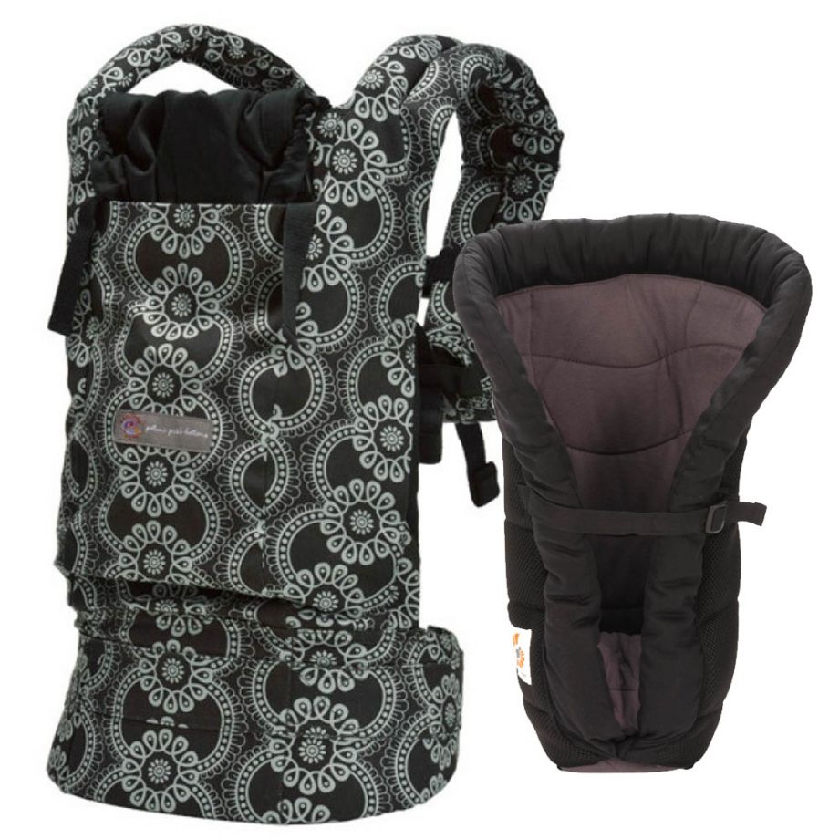 Комплект эргорюкзак+вставка Bundle of Joy Ergobaby Carrier Designer Organic Petunia Pickle Bottom Evening in Innsbruck +Infant Insert Heart2Heart