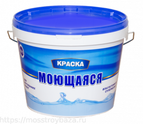 Краска для Стен и Потолоков КБС БС-113 40кг Моющаяся, Влагостойкая, Супербелая для Внутренних Работ*.