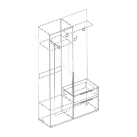 Прихожая "Лео 2" (левое исполнение)