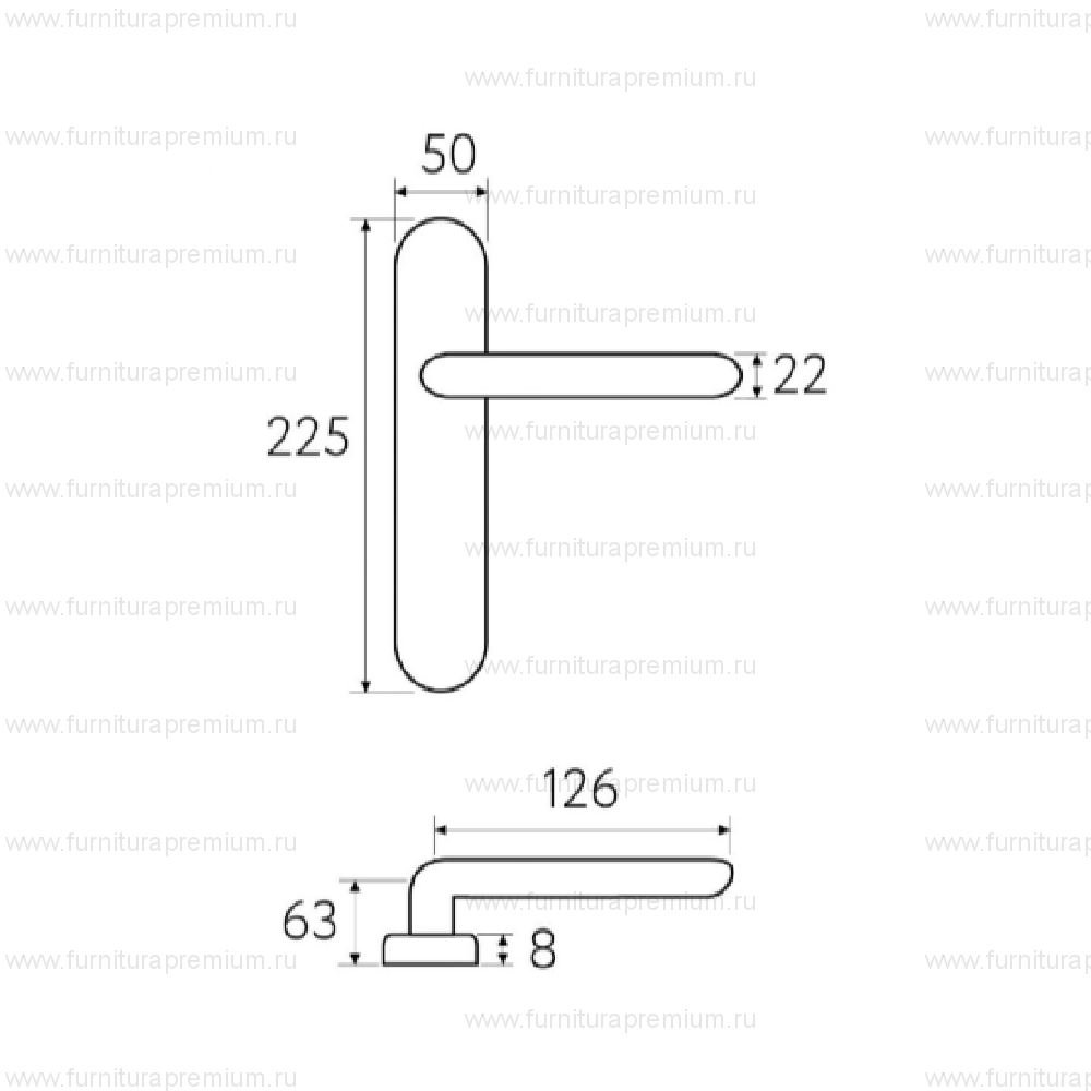 Ручка на планке Fratelli Cattini  Encia WC-2 PL248