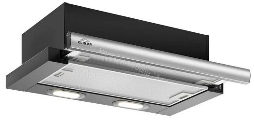 Встраиваемая вытяжка Elikor Интегра 50П-400-В2Л чёрный/нержавеющая сталь