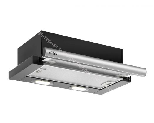 Встраиваемая вытяжка Elikor Интегра 50П-400-В2Л чёрный/нержавеющая сталь