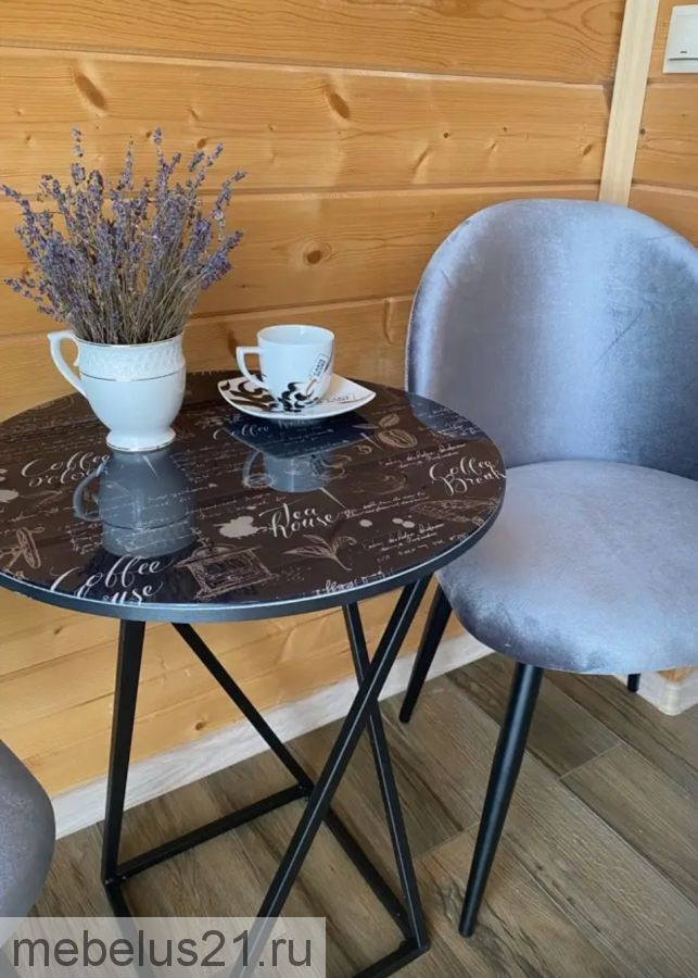 Стол журнальный круглый исп 2 стекло