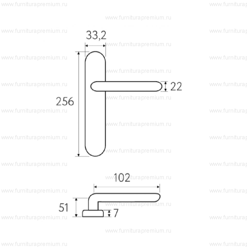 Ручка на планке Fratelli Cattini  Napoli Cyl PL01